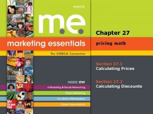 Chapter 27 pricing math