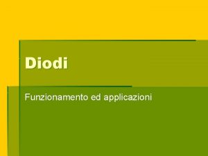 Diodo zener applicazioni Diodo zener applicazioni