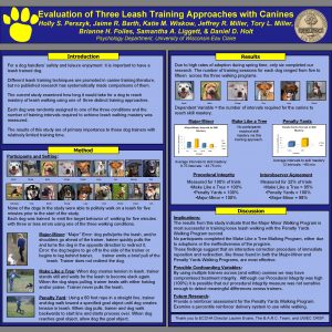 Evaluation of Three Leash Training Approaches with Canines