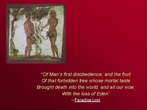 Of man's first disobedience poem by john milton