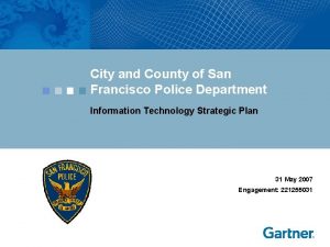 Presentation Title City and County of San Francisco