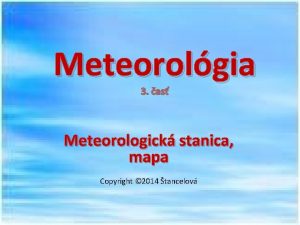 Meteorologické stanice na slovensku zoznam