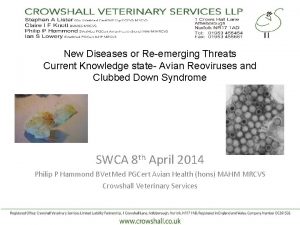 New Diseases or Reemerging Threats Current Knowledge state