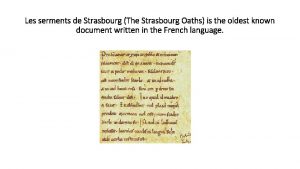 Les serments de Strasbourg The Strasbourg Oaths is