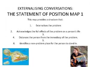 Statement of position map narrative therapy