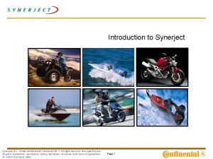 Synerject fuel injection