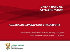 Irregular expenditure checklist
