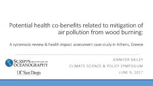 Potential health cobenefits related to mitigation of air