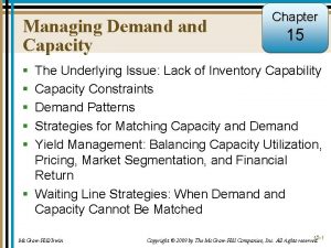 Demand vs capacity graph