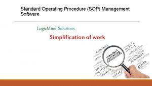 Standard operating procedure software