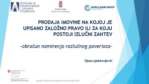 PRODAJA IMOVINE NA KOJOJ JE UPISANO ZALONO PRAVO