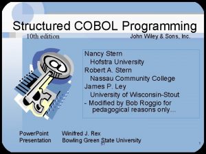 Structured COBOL Programming John Wiley Sons Inc 10