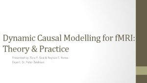 Dynamic Causal Modelling for f MRI Theory Practice