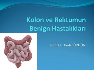 Kolon ve Rektumun Benign Hastalklar Prof Dr Hedef