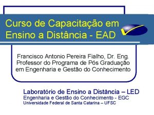 Curso de Capacitao em Ensino a Distncia EAD