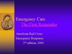 Red cross first responder