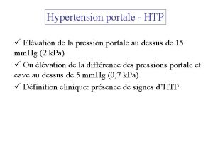 Hypertension portale