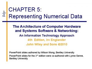 Representing numerical data