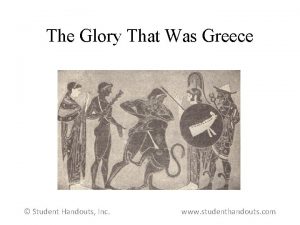 The glory that was greece