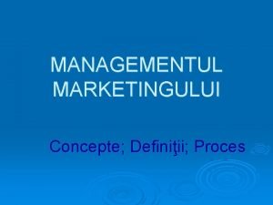 Managementul marketingului