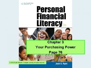 Chapter 3 your purchasing power Chapter 3 your purchasing power