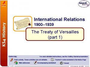 International Relations 1900 1939 The Treaty of Versailles