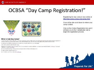 Ocbsa day camp Ocbsa day camp