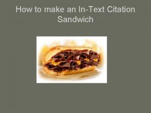 Sandwich citation