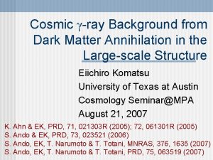 Cosmic ray Background from Dark Matter Annihilation in