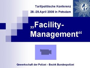 Tarifpolitische Konferenz 28 29 April 2008 in Potsdam
