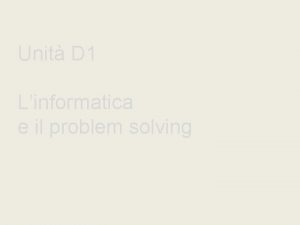 Problem solving informatica