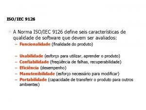 Norma iso 9126 Norma iso 9126