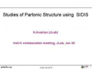 Studies of Partonic Structure using SIDIS H Avakian