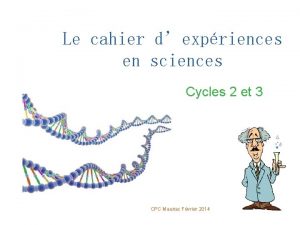 Le cahier dexpriences en sciences Cycles 2 et