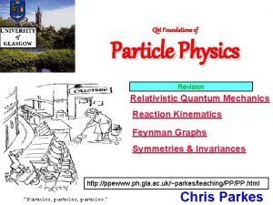 QM Foundations of Particle Physics Second Handout Atomic