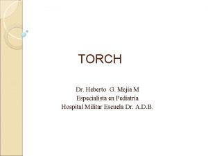 TORCH Dr Heberto G Meja M Especialista en