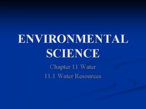 Water table environmental science