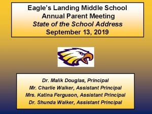 Eagles landing middle school principal