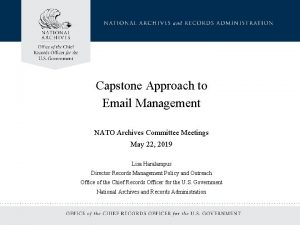 The capstone approach