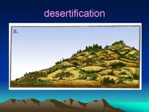 Natural causes of desertification