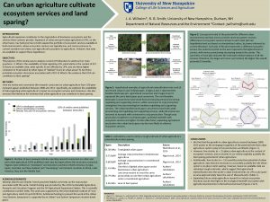 Can urban agriculture cultivate ecosystem services and land