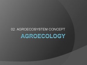 Agroecosystem concept