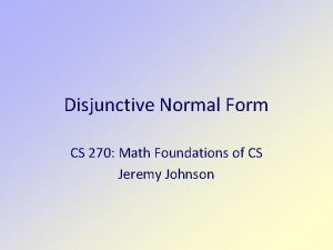 Convert to disjunctive normal form
