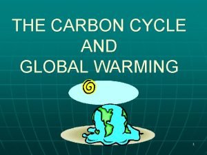 THE CARBON CYCLE AND GLOBAL WARMING 1 CARBON