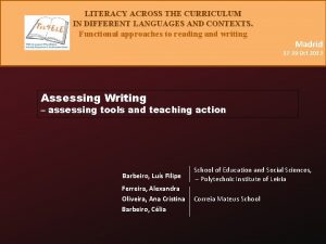 LITERACY ACROSS THE CURRICULUM IN DIFFERENT LANGUAGES AND