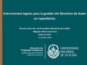 Instrumentos legales para la gestin del Derechos de