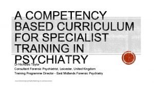 Consultant forensic psychiatrist