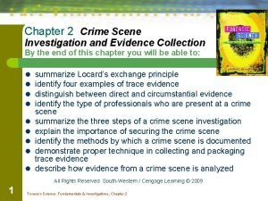 The seven s's of crime scene investigation
