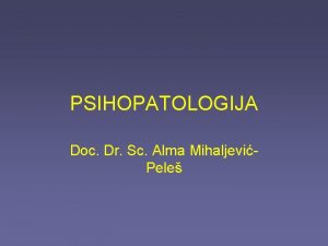 Psihopatologija