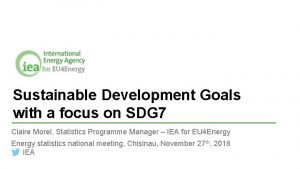 Sustainable Development Goals with a focus on SDG